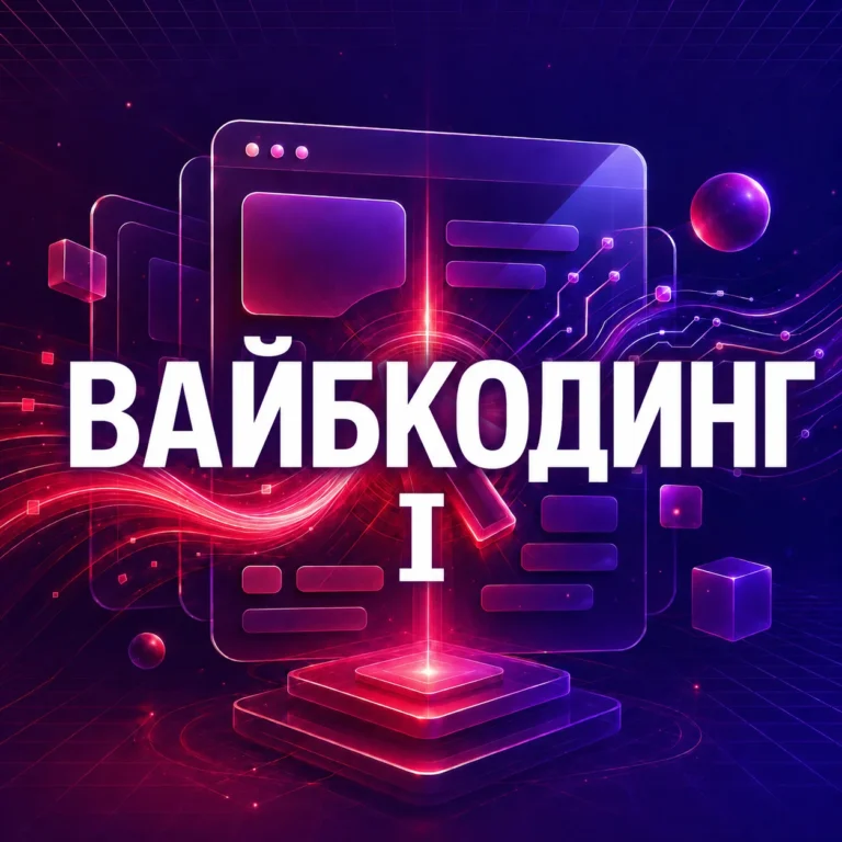 Обложка курса «1. УРОВЕНЬ. ВАЙБКОДИНГ - Вайбкодинг для практиков: от идеи до сайта, программы, WordPress-плагина и CRM»